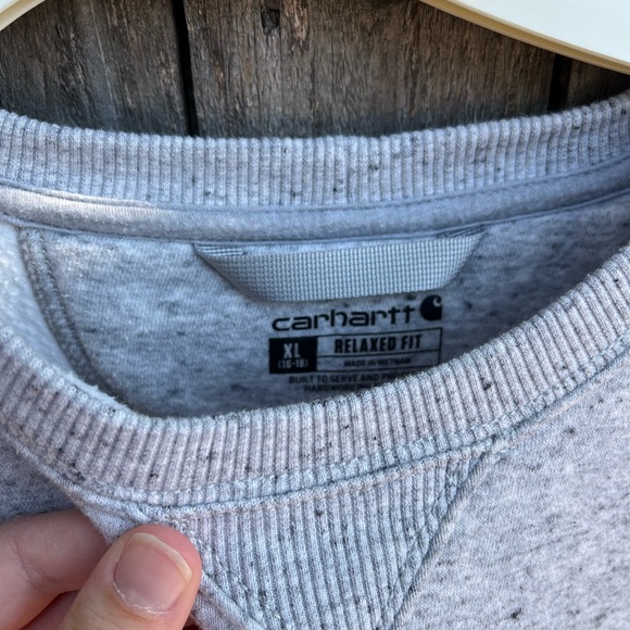 Carhartt Crewneck, Womens XL, Asphalt Heather Gray - Picture 5 of 6